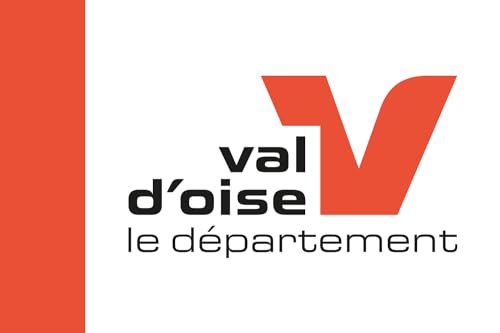 Drapeau Val-d'Oise grand format résistant au vent avec sa bande rouge