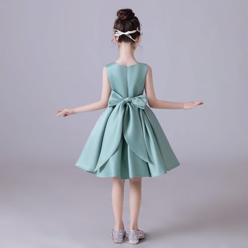 dideyttawl Sleeveless Satin A Line Short Flower Girls Dresses for 4-16 Wedding Guest Dress2