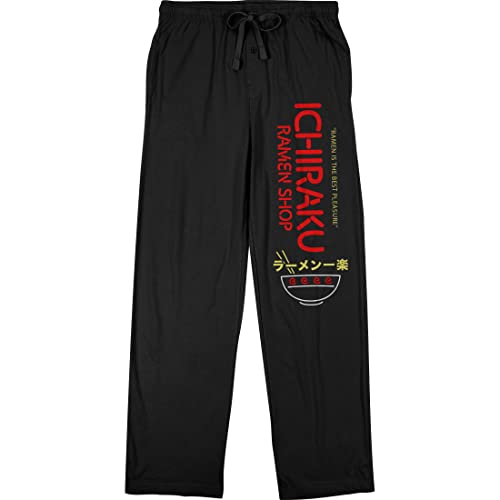 Bioworld Naruto Shippuden Ichiraku Ramen Men's Black Sleep Pajama Pants