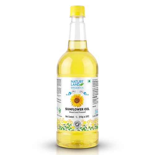 Image of Natureland Organics Sunflower Oil 1 Ltr - Cold Pressed