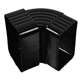 Kisangel Aluminum Alloy 65° Downspout Elbow Connector, Rain Gutter Downspout Adapter Fitting 50x80mm, Corrugated Pipe Rain Elbow for Roofing Gutter Accessories