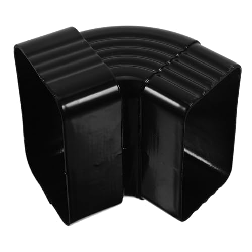 Kisangel Aluminum Alloy 65° Downspout Elbow Connector, Rain Gutter Downspout Adapter Fitting 50x80mm, Corrugated Pipe Rain Elbow for Roofing Gutter Accessories