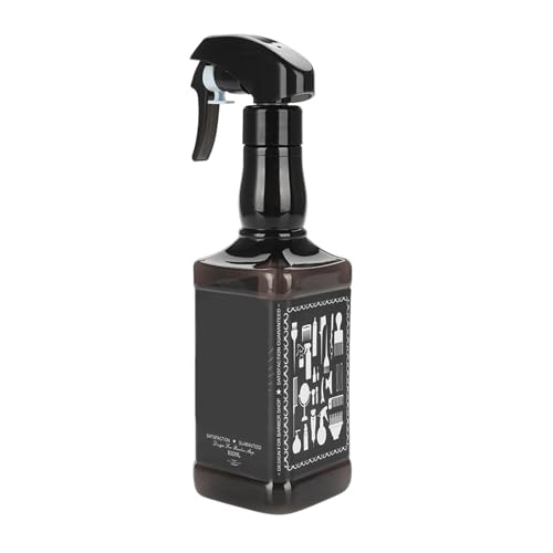 Botella pulverizadora para cabello de plástico negra miniatura 1