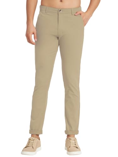 Image of KARGEENS Men Kargeens Men's Cotton Slim Fit Casual Chinos Trousers for Men Stylish