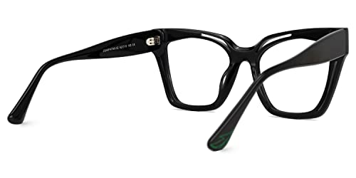 Image of Zeelool Vintage Cat Eye Blue Light Blocking Glasses for WomenDomena ZJGA814740-02 Black