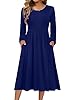 Zeagoo Long Sleeve Dress for Women Fall Boho Midi Dresses for Women 2025 T Shirts Sundresses with Pockets #5