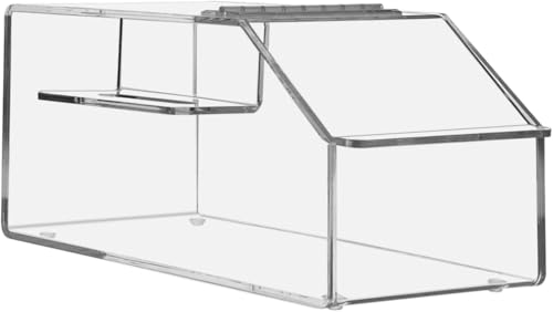 Marketing Holders Clear Acrylic Sprinkles Bin for Ice Cream Shops with Scoop Slot Retail Countertop Caddy to Dispense Toppings for Frozen Treats and Desserts in Restaurants and Ice Cream Parlors