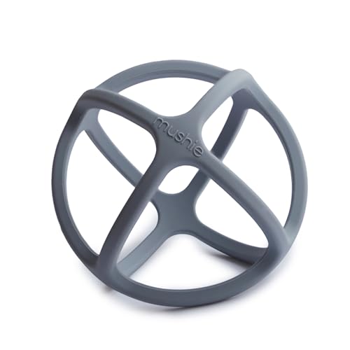Image of mushie Silicone Baby Teether Ball Toy (Tradewinds)