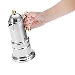 Ichiias Moka Pot, Stainless Steel Moka Pot Stovetop Espresso Coffee Maker with Safety Valve 4 Cups - Image 6