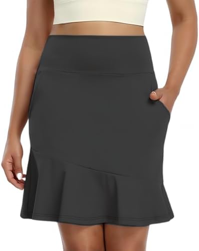 Womens Golf Skirts High Waisted Tennis Skirt with Pockets Shorts