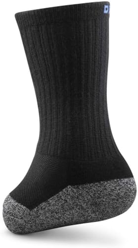 Dr. Comfort Transmet Unisex Crew Socks for Partial Foot Amputation, with Fiber Padding in Heel and Forefoot - Large, Black2