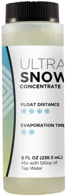 Froggy's Flakes Snow Machine Fluid Concentrate, 8 fl. oz, Ultra-Dry Indoor Formula Snow Fluid with 30-50 Feet Float/Drop, Makes 1 Gallon of Snow Fluid