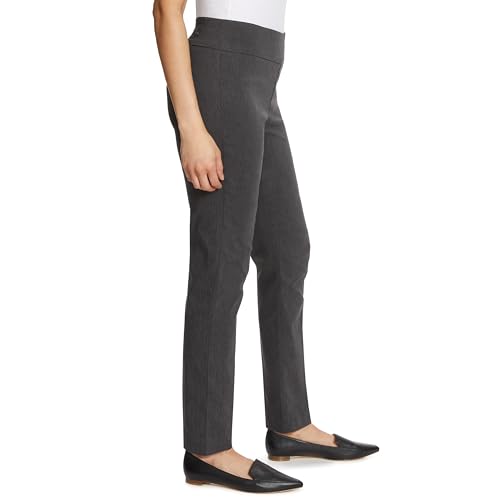 Gloria Vanderbilt Women's Pull on Trouser Mid Rise Slim Straight Leg Pant with Tummy Control Standard2