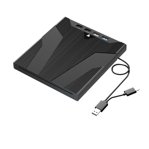 Unidad óptica Externa 7 en 1, Reproductor de CD, DVD y RW con Ranuras for Tarjetas TF SD USB 3.0 Tipo C, grabadora Lector for Ordenador portátil Windows
