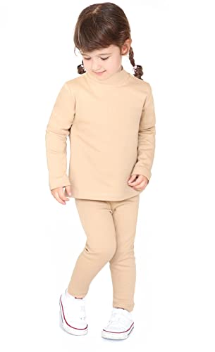 Lilax Girls' Basic Solid Full Length Cotton Soft Leggings2