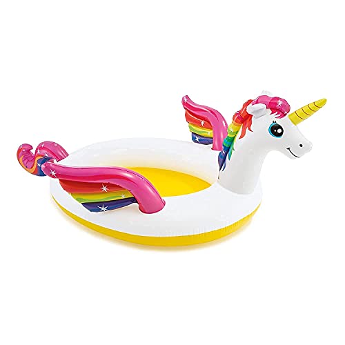 Image of MAJIK Inflatable Unicorn Pool Float for Kids and Adults Water Play Centre for Pool Party Unicorn Water Ride-On for Summer Fun Pack of 1