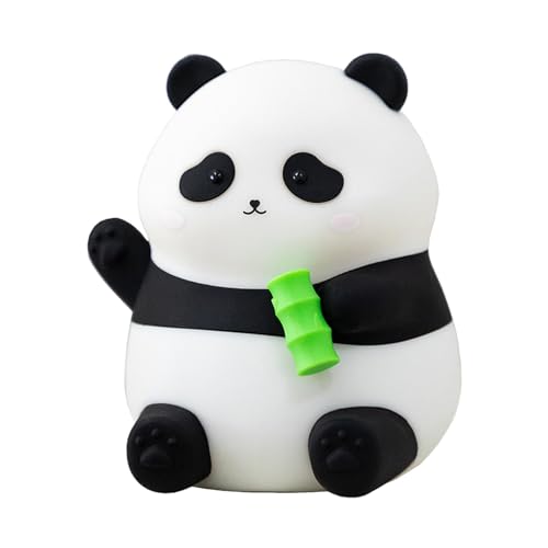 Veilleuse panda sans fil en silicone avec contrôle tactile pour table de chevet