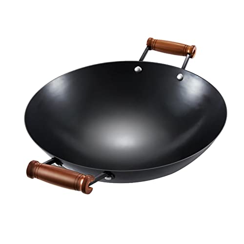 Wok de hierro de 36 cm con doble asa miniatura 1