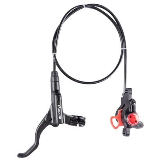 BUCKLOS MTB Hydraulic Disc Brakes, Mountain Bike Left Front 800mm Right Rear 1450mm Hydraulic Brake Set Aluminum Alloy Levers with Calipers PM/is Adapter Fit EBike/Fat Bike