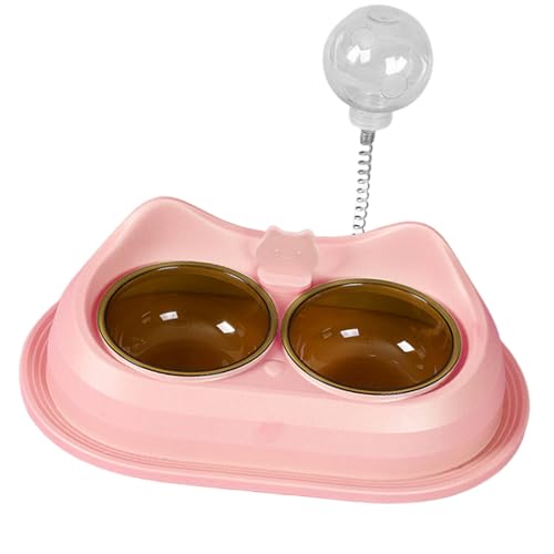 犬の摂食ダブルボウル高架猫食品容器用犬用の犬用フィーダーペットドライフード水給供給ペット