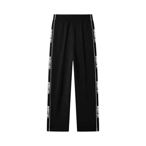 Men's Athletic Casual Drawstring Striped Straight Leg Pants with Pockets Street Style Apparel2