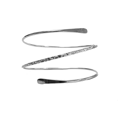 Minimalist Gold Metal Coil Upper Arm Cuff Open Arm Bracelet Armlet Armband Bangle for Women4