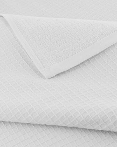 Image of Casa Copenhagen, Egyptian Cotton - Waffle Terry Towel 4 Piece 100% Cotton Large Bath Towel Set - White