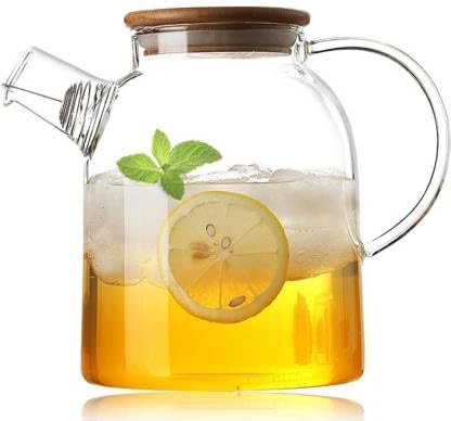 Avastro 1.8L/1.8L Big Transparent Borosilicate Glass Teapot Heat-Resistant Large Clear Tea Pot Flower Tea Set Puer Kettle Office Home Tool Pack of 1 3