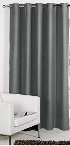 Image of Avi Trendz Polyster Curtain Set of 1(Grey, 4 x 8)