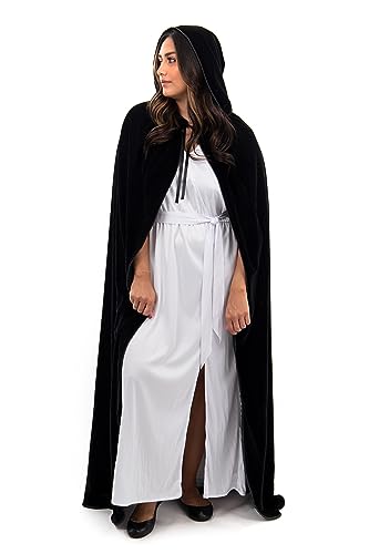 Mejores precios y opiniones de Capa terciopelo negro - los más vendidos. 37 Little Adventures - Capa de terciopelo con capucha para adultos, lavable a máquina, duradero disfraz de fiesta de cosplay (negro)