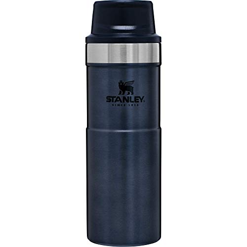 Stanley Classic Trigger Action Travel Mug 16 oz –Leak Proof + Packable Hot & Cold Thermos – Double Wall Vacuum Insulated Tumbler for Coffee, Tea & Drinks – BPA Free Stainless-Steel Travel Cup