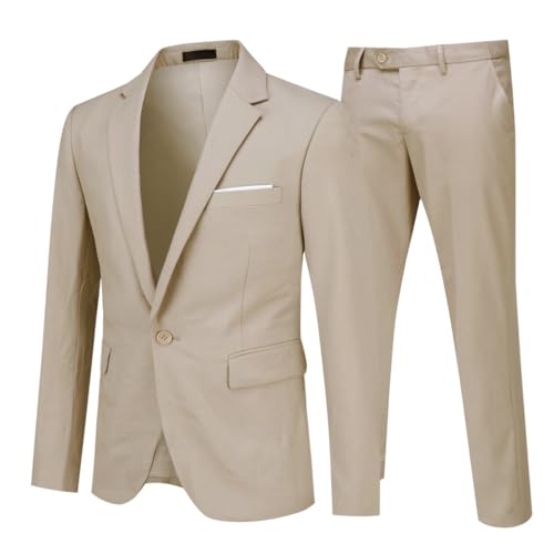 Allthemen Herrenanzug 2 Teilig Slim Fit Anzüge Business Hochzeitanzug...