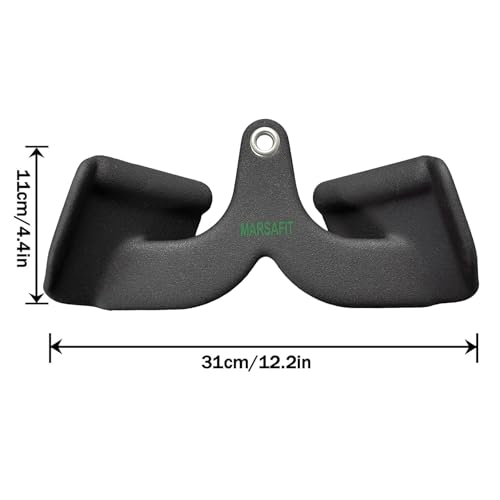Image of MARSAFIT Home Gym Fitness Rowing T-bar V-bar Pulley Cable Machine Attachment, Bicep Curl Tricep LAT pulldown Bar Back Strength Training Handle Grips LAT Pull Down Bar for Seat Row Workout(BTBAR 1902)