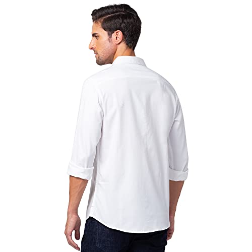 Image of Spykar Men's Slim Fit N /A Full Sleeve Solid Casual Shirts