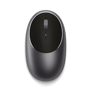 Satechi Mouse M1 de Alumínio Sem Fio Bluetooth com Porta Tipo-C Recarregável - Para M2/M1 MacBook Pro/Air, M2/M1 iPad Pro/Air, M2 Mac Mini, iMac M1 e mais (Cinza Espacial)