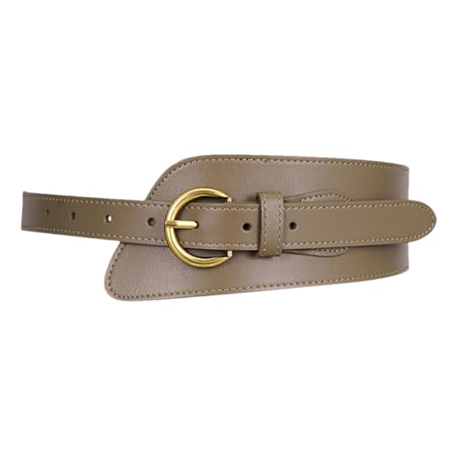 Women's Cowskin Wide Belt For Coat Decorative Sweater With Jeans Dress Suit Waist All-Match Girdle