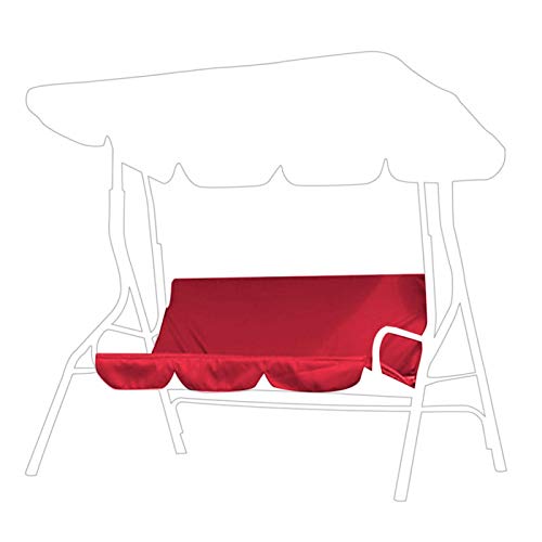 Cojín para columpio de 3 plazas impermeable rojo para terraza 2