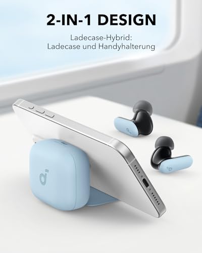 soundcore P30i by Anker Noise Cancelling Earbuds, smarte Geräuschunterdrückung, kraftvolle Bässe, 45h Spielzeit, 2-in-1 Case und Handyständer, IP54, kabellose Kopfhörer, Bluetooth 5.4, App Steuerung 2
