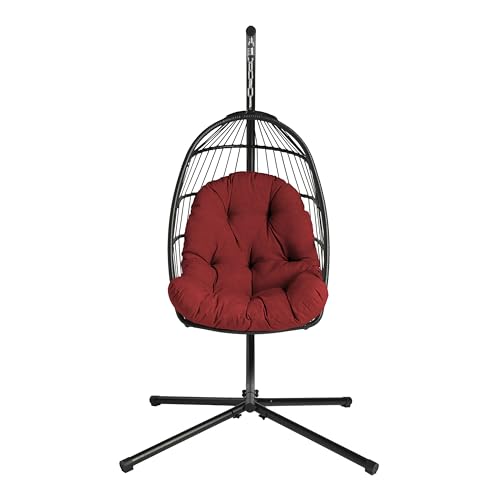 ARDEN Outdoor Egg Chair Cushion, 34x49, Ruby Red