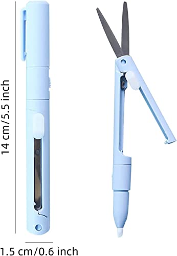 EXOFLY 2 in 1 Multifunction Paper Cutter, Paper Cutting Scissors DIY Ceramic Blade Pen,Mini Folding Scissor Pen Cutter,Pen Art Cutting Tool,Utility Cutter for School Supplies (1Pcs) 9 31Jh5GWM5uL