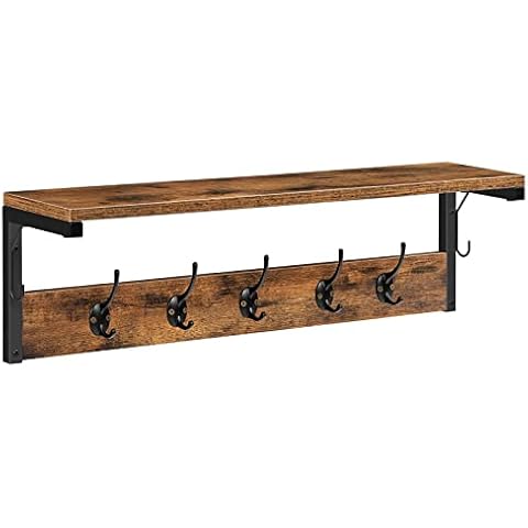 HOOBRO Wall-Mounted Coat Rack with Shelf Cover