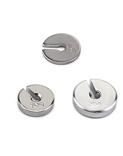 QWORK Schlitzgewichte Set, 2 Set mit 13 Gewichten mit Aufhänger und Etui, 250g pro Set