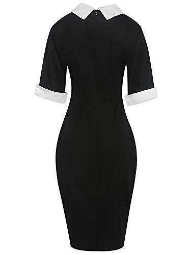 oxiuly Women's Retro Bodycon Knee-Length Formal Office Dresses Work Pencil Dress OX276 5