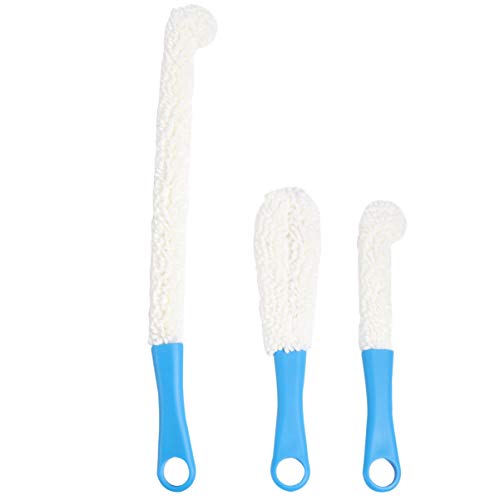 Didiseaon 3pcs Multifunctional Bottle Brush Goblets Cleaning Sponge Bottle Cleaner Brush Pipe Cleaner Brush Flexible Bottle Cleaner Decanter Cleaning Brush Bottle Cleaning Brush Blue