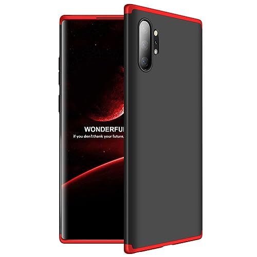 Image of Case for Galaxy Note 10 Plus, 3-in-1 Ultra-Thin Slim Hard PC Case Cover Anti-Scratches 360 Degree Full Body Protective Cover for Samsung Galaxy Note 10+ Plus (Red+Black+Red)