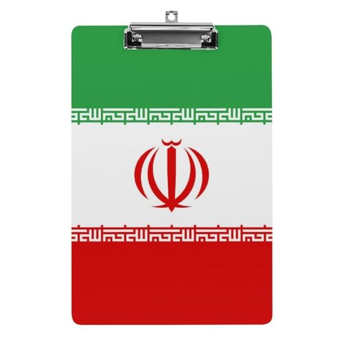 クリップボード イラン 国旗 A4サイズ対応 クリップファイル バインダークリップ 用箋ばさみ ファイルボード メモ帳 縦型 書類整理 おしゃれ かわいい 筆記 多機能 壁掛け プレゼント