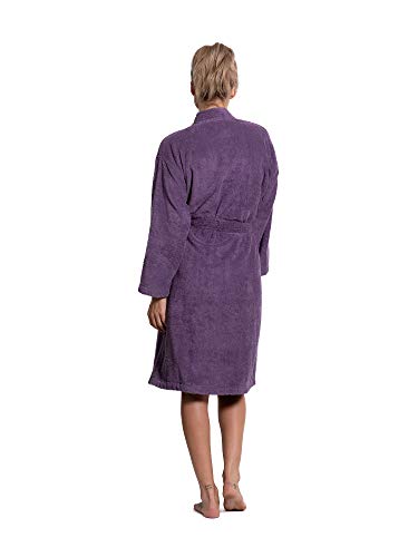 Image of Turkuoise Soft & Absorbent Towel Robe, 100% Cotton Turkish Terry Cloth Kimono Bathrobes for Women