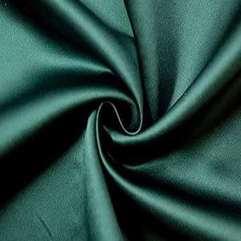 Tessuto di raso opaco duchessa di alta qualità per abito da sposa o ballo di fine anno, retro in crêpe (verde bottiglia, 5 metri)