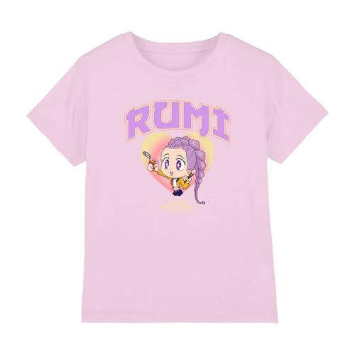 Kpop Demon Hunters - Huntrix Rumi Collegic Kids T Shirt, Light Pink, 9-11