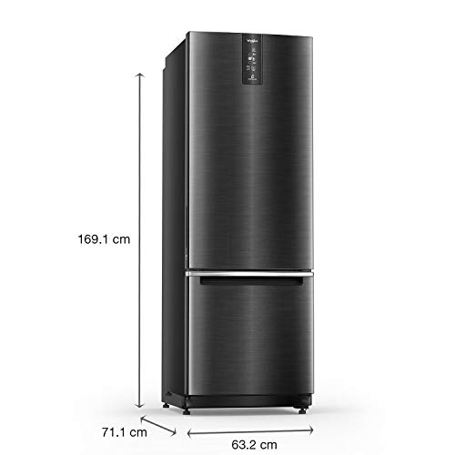 Image of Whirlpool 325 L 2 Star Inverter Frost-Free Double Door Refrigerator (IFPRO BM INV 340 ELT+ STEEL ONYX (2S)-N, Black)